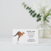 Niedlicher Känguru mit Baby im Beutel Telefonnummerkarte (Stehend Vorderseite)