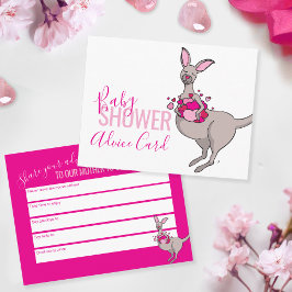 Niedlicher Känguru-Pullover Babyduschratkarte Begleitkarte