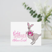 Niedlicher Känguru-Pullover Babyduschratkarte Begleitkarte (Stehend Vorderseite)