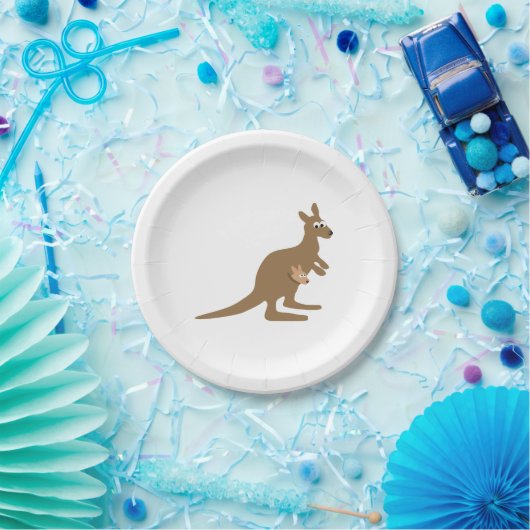 Niedlicher Känguru und Joey Pappteller (Party)