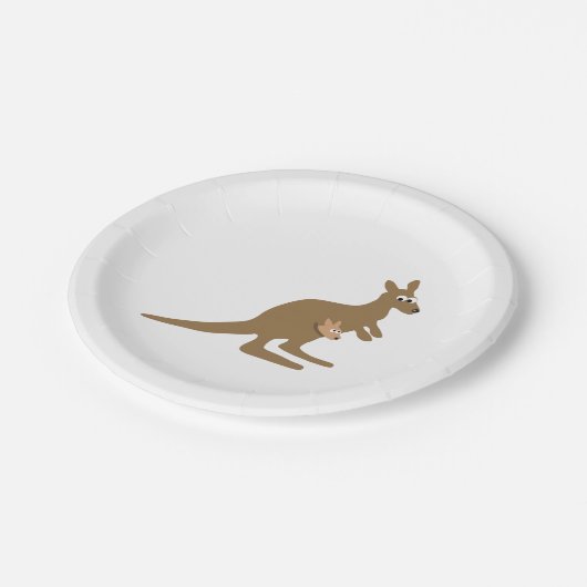 Niedlicher Känguru und Joey Pappteller (Schrägansicht)