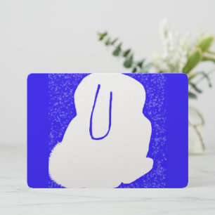 Niedlicher Kaninchen-Wintersonnenwende-Flat Feiertagskarte