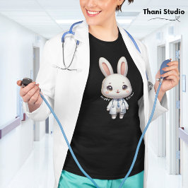 Niedlicher Kaninchenarzt Hoppy Osterfeier & Indivi T-Shirt