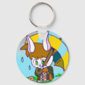 niedlicher Kaninchenjunge Schlüsselanhänger (Vorderseite)