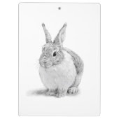 Niedlicher Kaninchenstift Zeichnend Klemmbrett (Rückseite)