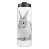 Niedlicher Kaninchenstift Zeichnend Thermosbecher (Vorderseite)