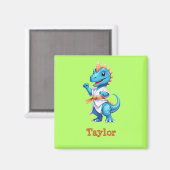 Niedlicher Karate-Dinosaurier Magnet (Vorderseite/Rückseite)
