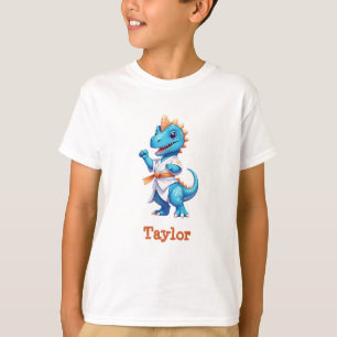 Niedlicher Karate-Dinosaurier T-Shirt