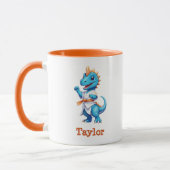 Niedlicher Karate-Dinosaurier Tasse (Links)