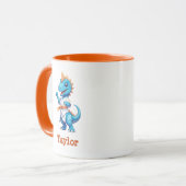 Niedlicher Karate-Dinosaurier Tasse (Vorderseite Links)