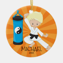 Niedlicher Karate-Jungen-personalisierte