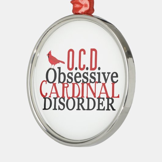 Niedlicher Kardinal Silbernes Ornament (Links)