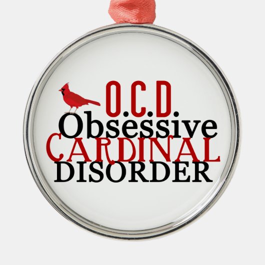 Niedlicher Kardinal Silbernes Ornament (Vorne)