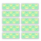 Niedlicher karierter Frosch mit Herz und Glitzern Aufkleber (Vorderseite)