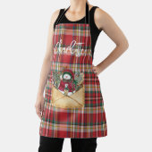 Niedlicher Karierter rustikaler Weihnachtsname Schürze (InSitu)