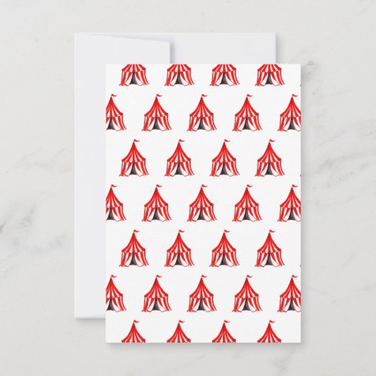 Niedlicher Karneval Zirkus Clowns Bummeln Geburtst Dankeskarte (Rückseite)