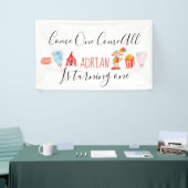 Niedlicher Karneval-Zirkus Geburtstagsbanner Banner (Messeveranstaltung)