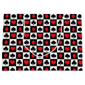 Niedlicher Kartenspiel Anzug Casino Party Große Geschenktüte (Vorderseite)