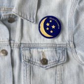 Niedlicher Käse Moon & Stars Celestie Name Abzeich Button (Beispiel)