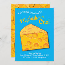 Niedlicher Käse Wedge Kids 1. Geburtstag Party