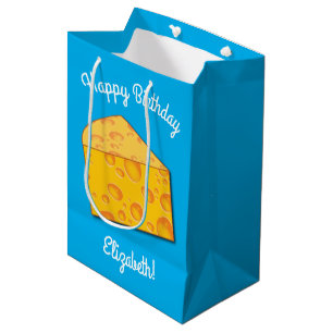 Niedlicher Käse Wedge Kids 1. Geburtstag Party Mittlere Geschenktüte