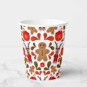 Niedlicher Kasky Weihnachtsmann mit heißer Schokol Pappbecher (Vorderseite)