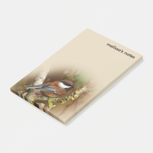 Niedlicher Kastanienhahn in Baumkronen Post-it Klebezettel (angewinkelt)