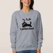Niedlicher Kat-Nickerchen-Enthusiast Sweatshirt (Vorderseite)