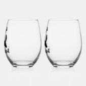 Niedlicher Kat-Nickerchen-Enthusiast Weinglas Ohne Stiel (Links)