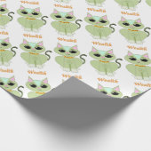 Niedlicher Kätzchen-Cartoon Geschenkpapier (Ecke)