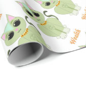 Niedlicher Kätzchen-Cartoon Geschenkpapier (Rolleneckpunkt)