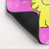 Niedlicher Kätzchen-Rosa-Raum Mousepad (Ecke)