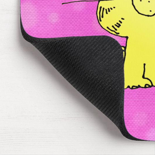 Niedlicher Kätzchen-Rosa-Raum Mousepad (Ecke)