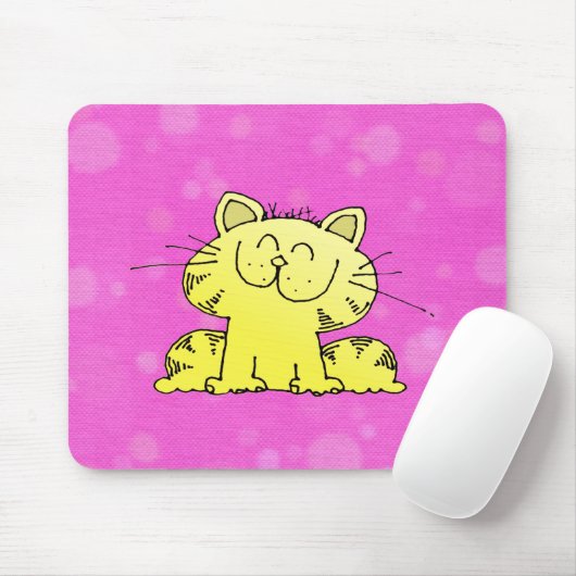 Niedlicher Kätzchen-Rosa-Raum Mousepad (Mit Mouse)