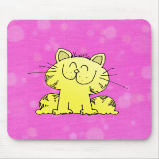 Niedlicher Kätzchen-Rosa-Raum Mousepad