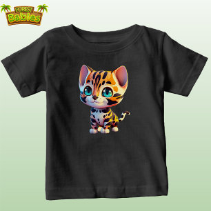 Niedlicher Kätzchentiger-Wildtier Baby T-shirt
