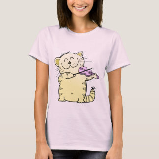 Niedlicher KätzchenViolinist T-Shirt