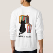 NIEDLICHER KATZE-SPORT-ANTRAG PERSONALISIERTER NAM SWEATSHIRT (Rückseite)