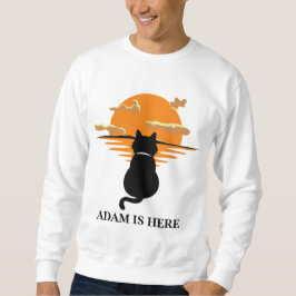 NIEDLICHER KATZE-SPORT-ANTRAG PERSONALISIERTER NAM SWEATSHIRT