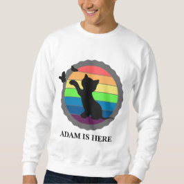 NIEDLICHER KATZE-SPORT-ANTRAG PERSONALISIERTER NAM SWEATSHIRT