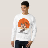 NIEDLICHER KATZE-SPORT-ANTRAG PERSONALISIERTER NAM SWEATSHIRT (Vorne ganz)