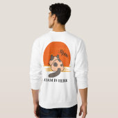 NIEDLICHER KATZE-SPORT-ANTRAG PERSONALISIERTER NAM SWEATSHIRT (Schwarz voll)