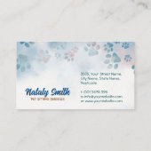 Niedlicher Katze- und Hundesitter Visitenkarte (Rückseite)