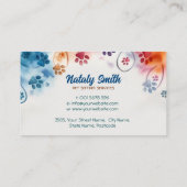 Niedlicher Katze- und Hundesitter Visitenkarte (Rückseite)