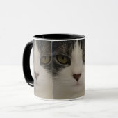 Niedlicher Katzen-Gesichts-Muster-Kaffee Tasse (Vorderseite Links)