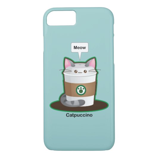 Niedlicher Katzen-Kaffee Case-Mate iPhone Hülle (Rückseite)