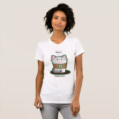 Niedlicher Katzen-Kaffee T-Shirt (Vorne ganz)