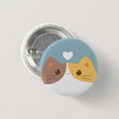 Niedlicher Katzen-Knopf Button (Vorne & Hinten)