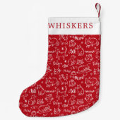 Niedlicher Katzen-Muster Kleiner Weihnachtsstrumpf (Rückseite)