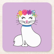 niedlicher Katzen-Untersetzer